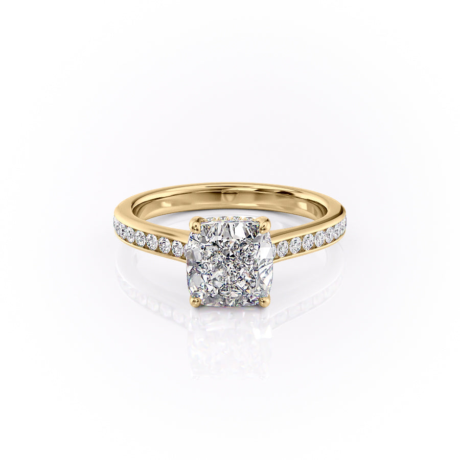 The Cameron Set With A 1 Carat Cushion Lab Diamond