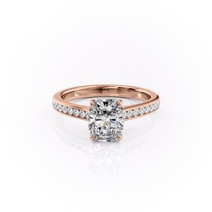 The Cameron Set With A 1 Carat Elongated Cushion Lab Diamond