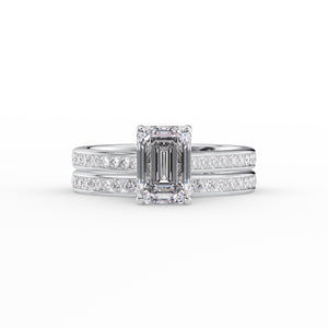 The Cameron Set With A 1.5 Carat Emerald Lab Diamond