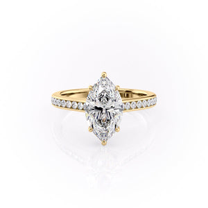 The Cameron Set With A 1.5 Carat Marquise Moissanite