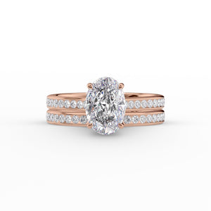 The Cameron Set With A 5 Carat Oval Moissanite