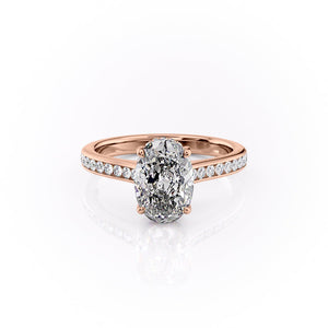 The Cameron Set With A 5 Carat Oval Moissanite