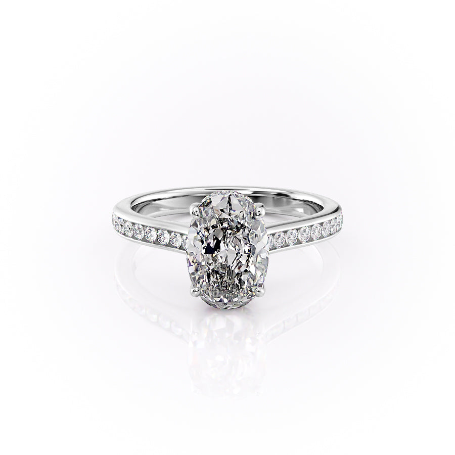 The Cameron Set With A 3 Carat Oval Moissanite