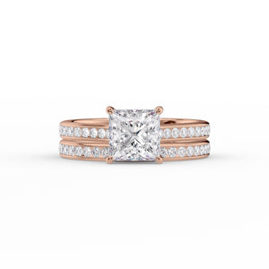 The Cameron Set With A 3.5 Carat Princess Moissanite
