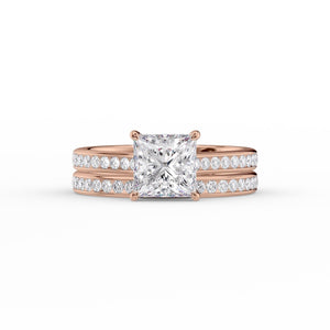 The Cameron Set With A 3.5 Carat Princess Moissanite
