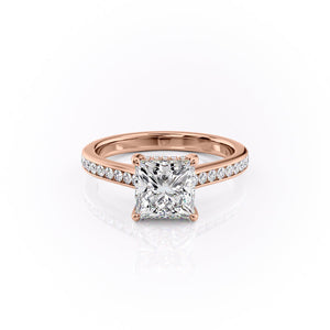 The Cameron Set With A 5 Carat Princess Moissanite