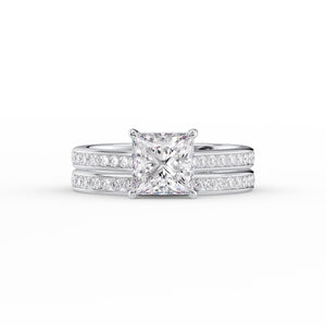 The Cameron Set With A 4.5 Carat Princess Moissanite