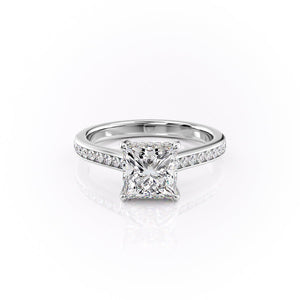 The Cameron Set With A 1.5 Carat Princess Lab Diamond