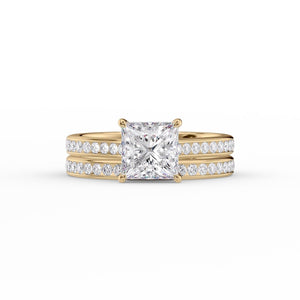 The Cameron Set With A 4 Carat Princess Moissanite
