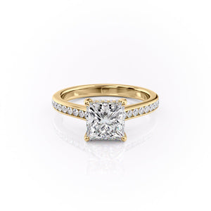 The Cameron Set With A 5 Carat Princess Moissanite