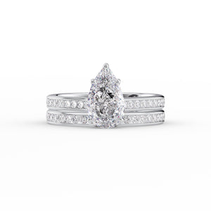 The Cameron Set With A 1 Carat Pear Moissanite