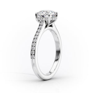 The Cameron Set With A 3.5 Carat Emerald Moissanite