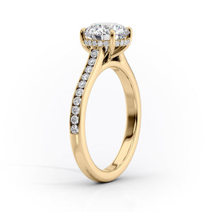 The Cameron Set With A 1 Carat Cushion Moissanite