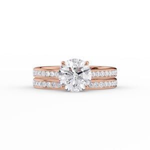 The Cameron Set With A 3 Carat Round Moissanite