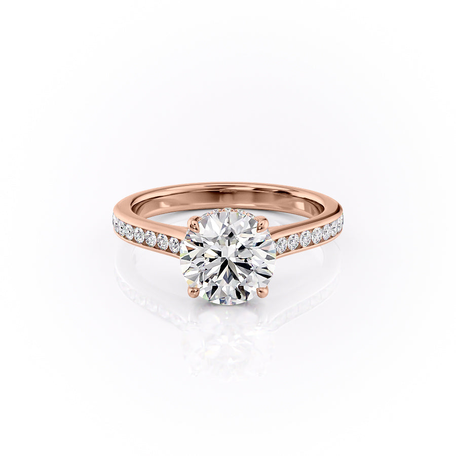 The Cameron Set With A 2.5 Carat Round Lab Diamond