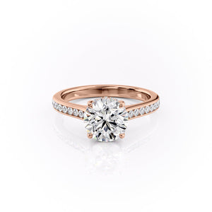 The Cameron Set With A 5 Carat Round Moissanite