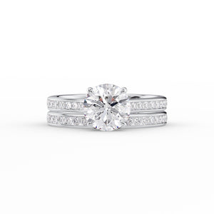 The Cameron Set With A 3 Carat Round Moissanite