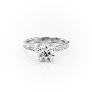 The Cameron Set With A 2 Carat Round Moissanite