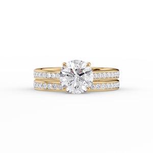 The Cameron Set With A 4.5 Carat Round Moissanite