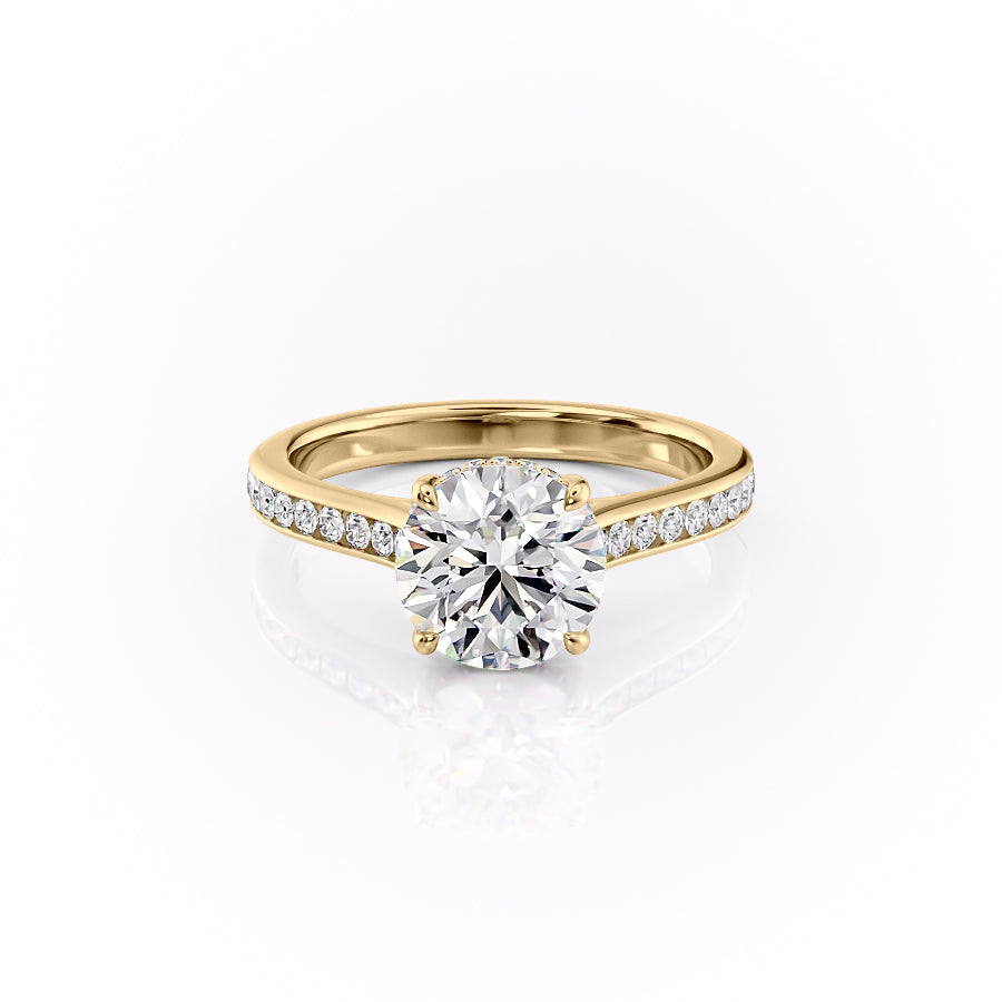 The Cameron Set With A 2.5 Carat Round Moissanite