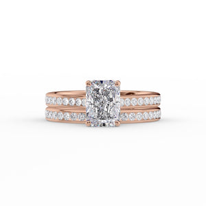 The Cameron Set With A 5 Carat Radiant Moissanite