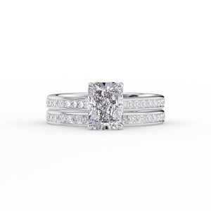 The Cameron Set With A 2.5 Carat Radiant Moissanite