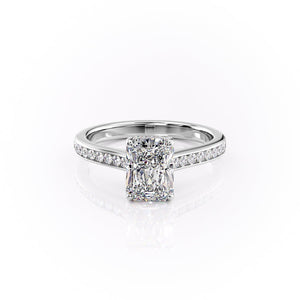 The Cameron Set With A 3 Carat Radiant Lab Diamond