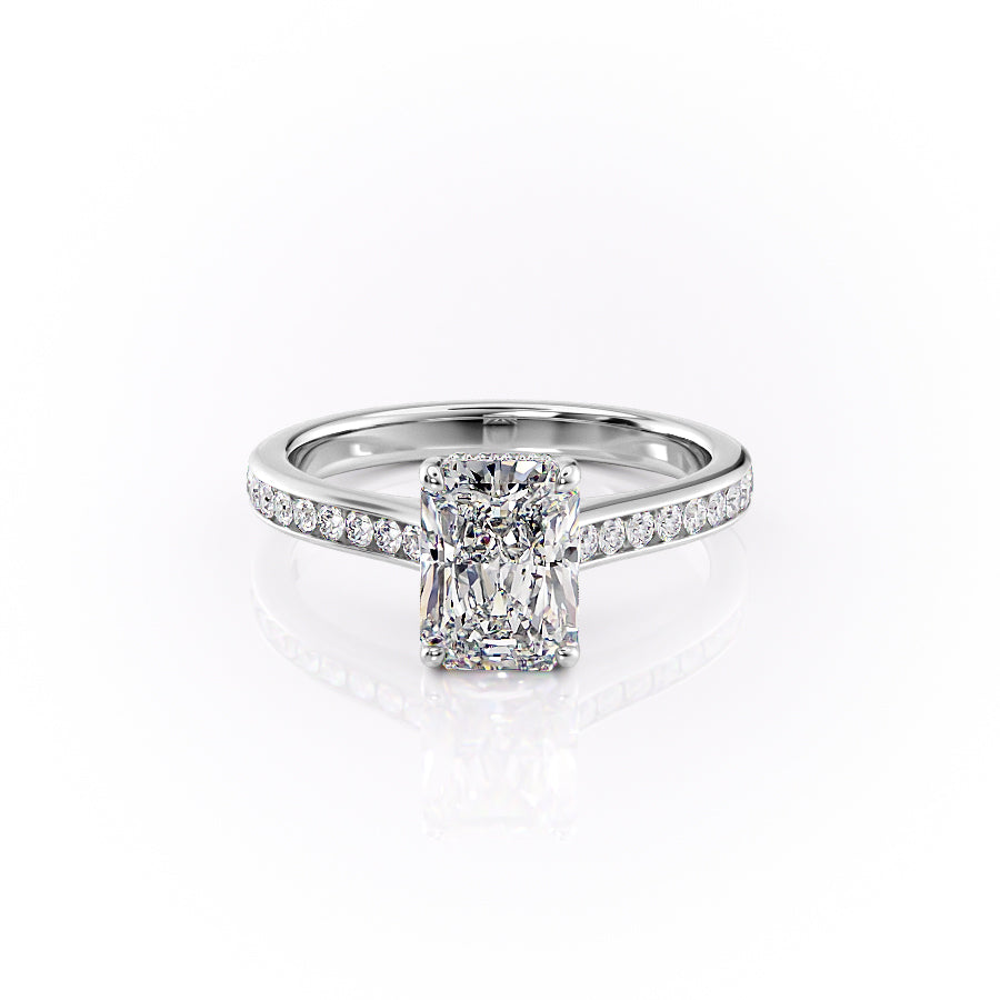 The Cameron Set With A 1 Carat Radiant Moissanite