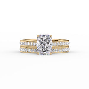 The Cameron Set With A 1.5 Carat Radiant Moissanite