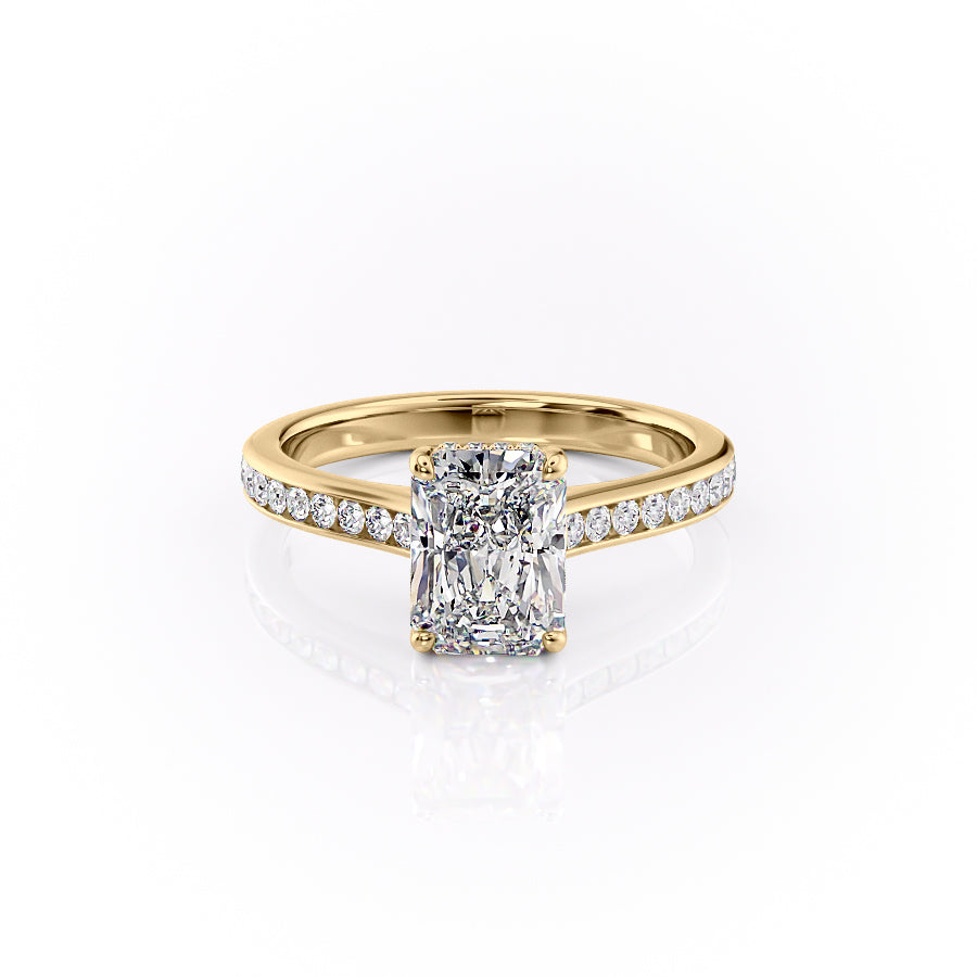 The Cameron Set With A 1.5 Carat Radiant Moissanite