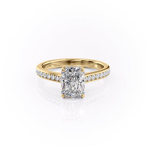 The Cameron Set With A 1.5 Carat Radiant Moissanite
