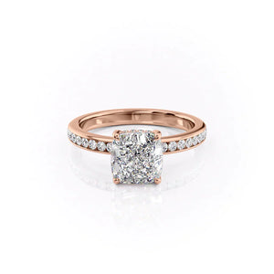 The Marilyn Set With A 4 Carat Cushion Moissanite