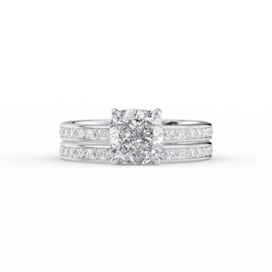 The Marilyn Set With A 4.5 Carat Cushion Moissanite