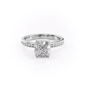 The Marilyn Set With A 3.5 Carat Cushion Moissanite