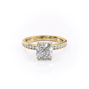 The Marilyn Set With A 3 Carat Cushion Lab Diamond