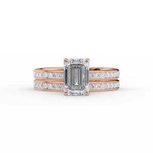 The Marilyn Set With A 1.5 Carat Emerald Moissanite