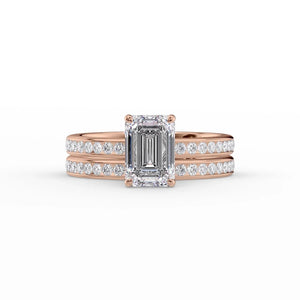 The Marilyn Set With A 5 Carat Emerald Moissanite