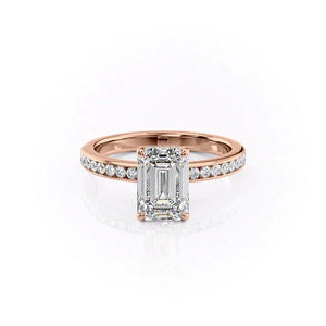 The Marilyn Set With A 1.5 Carat Emerald Moissanite