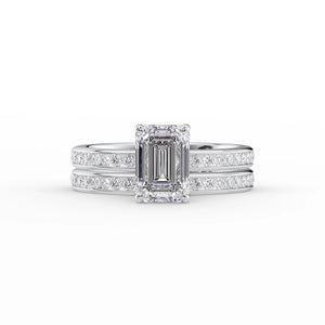 The Marilyn Set With A 2 Carat Emerald Moissanite