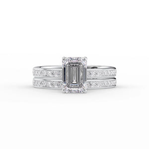 The Marilyn Set With A 2 Carat Emerald Moissanite