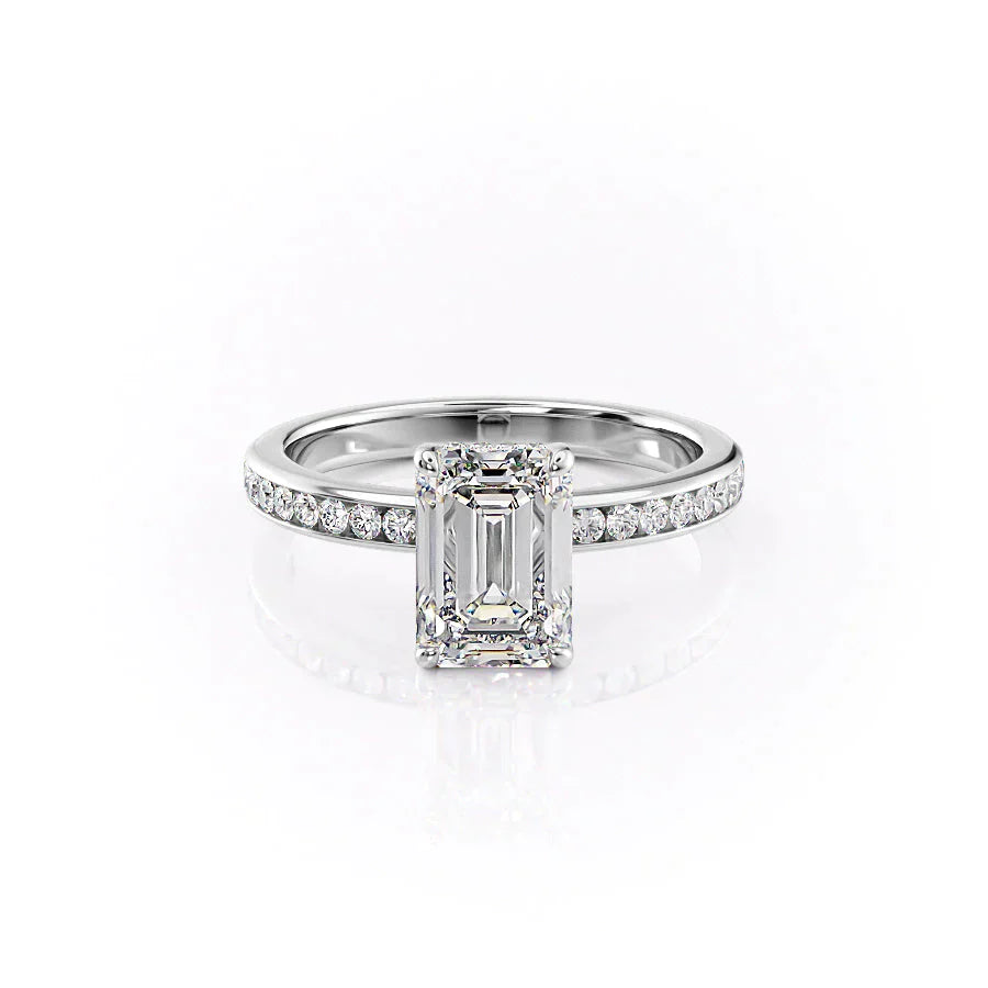 The Marilyn Set With A 1.5 Carat Emerald Moissanite