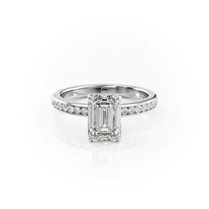 The Marilyn Set With A 3.5 Carat Emerald Moissanite