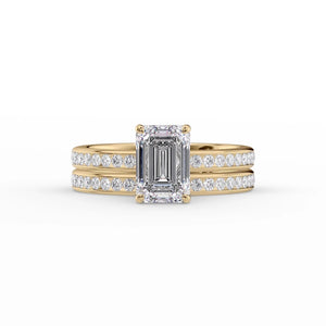 The Marilyn Set With A 4.5 Carat Emerald Moissanite