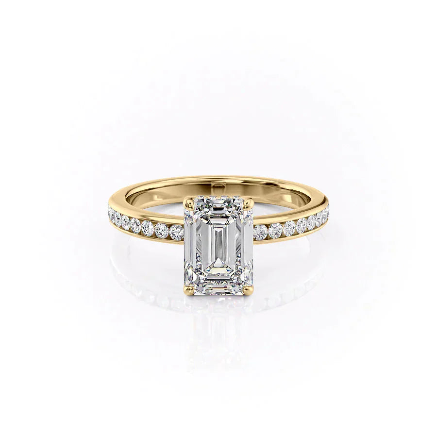 The Marilyn Set With A 4 Carat Emerald Moissanite