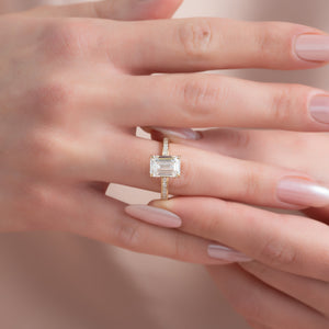 The Marilyn Set With A 4.5 Carat Emerald Moissanite