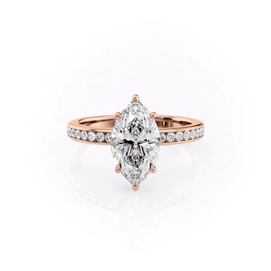 The Marilyn Set With A 1 Carat Marquise Lab Diamond