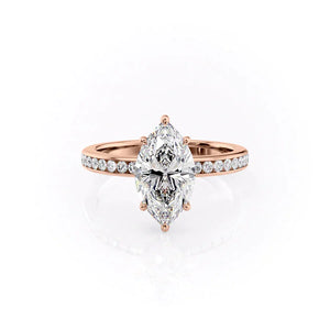 The Marilyn Set With A 2.5 Carat Marquise Lab Diamond