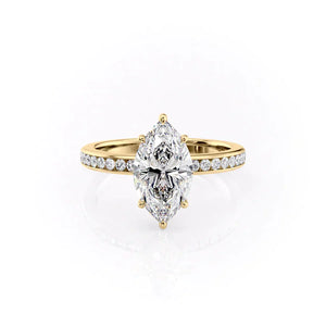 The Marilyn Set With A 1.5 Carat Marquise Lab Diamond