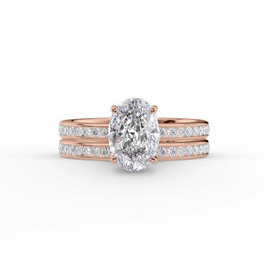 The Marilyn Set With A 4.5 Carat Oval Moissanite