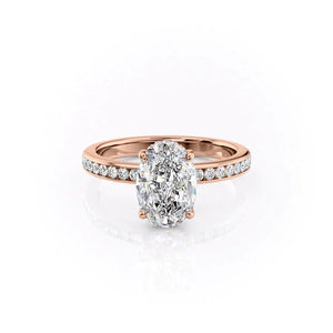 The Marilyn Set With A 2 Carat Oval Moissanite